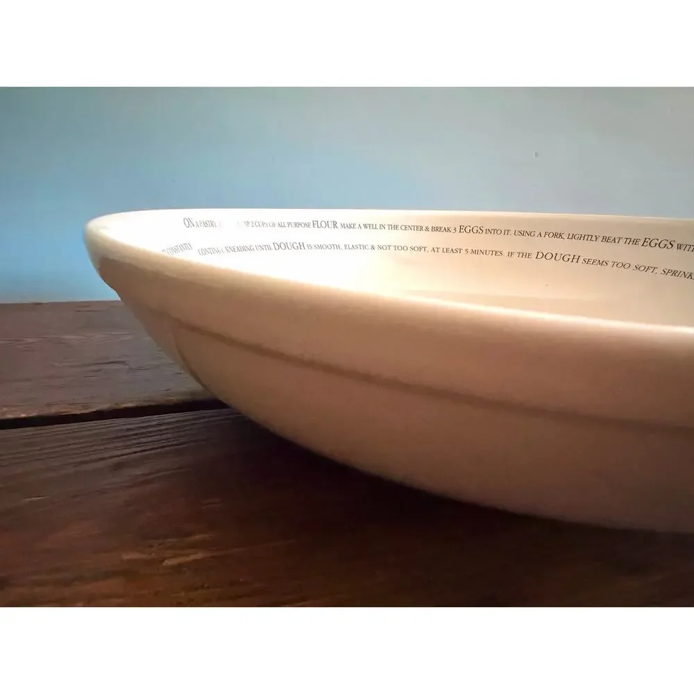 POTTERY BARN Recipe Pasta Serving Bowl